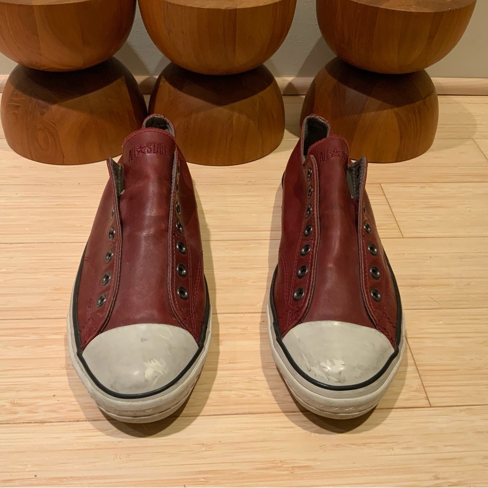Converse Varvatos rare leather slip on distressed style